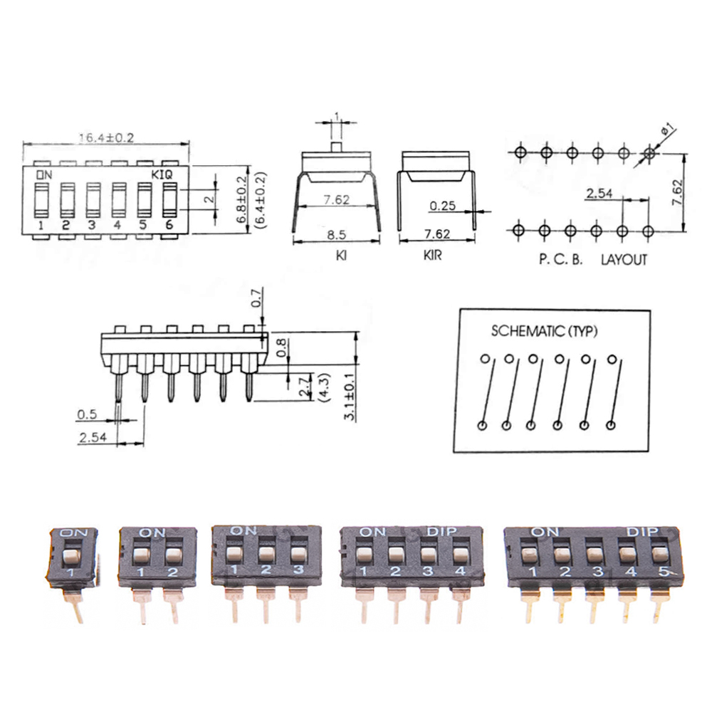 5PCS 2 2.54mm Pitch Toggle Swi - Circuit Snap Kit recension och pris